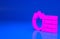 Pink Firewall, security wall icon isolated on blue background. Minimalism concept. 3d illustration. 3D render