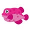 Pink fish cartoon cute