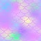 Pink fish scale seamless pattern. Magic Mermaid texture or background square swatch.