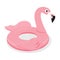 Pink flamingo inflatable rubber circle