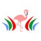 Pink flamingo logo