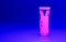 Pink Flashlight icon isolated on blue background. Minimalism concept. 3D render illustration