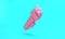 Pink Flashlight icon isolated on turquoise blue background. Minimalism concept. 3D render illustration