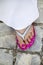 pink flip-flop footwear
