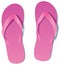 Pink flip flops