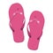 Pink Flip Flops Vector Illustration