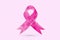 Pink Floral Breast Cancer Ribbon logo symbol