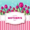 Pink Floral Greeting card - International Happy Mothers Day