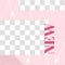 Pink floral post. Cute new social media post template