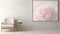 Pink Flower Framed Print: Minimalistic Serenity In 32k Uhd