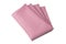 Pink folded fabric isolated