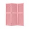 Pink Folding Wooden Dress Screen. 3d Rendering