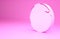 Pink Football ball icon isolated on pink background. Soccer ball. Sport equipment. Minimalism concept. 3d illustration