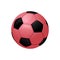 Pink football or soccer ball Sport equipment icon