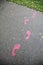 Pink footprint