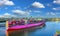 Pink Freighter Cruising Into Savannah