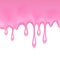 Pink frosting dripping background. Liquid flow.