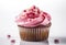 Pink Fruit Cupcake, Color Cup Cake, Delicious Berry Cupcakes, Abstract Generative AI Illustration