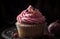 Pink Fruit Cupcake, Color Cup Cake, Delicious Berry Cupcakes, Abstract Generative AI Illustration