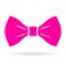 Pink funky bow tie vector icon