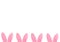 Pink Furry Bunny Ears bottom border