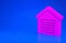Pink Garage icon isolated on blue background. Minimalism concept. 3d illustration. 3D render