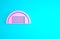 Pink Garage icon isolated on blue background. Minimalism concept. 3d illustration 3D render