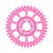 Pink gear wheel or cog