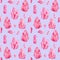 Pink gemstone crystals. Watercolor Seamless pattern with multicolored gems.