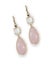 Pink gemstone quartz earrings