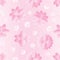 Pink geometric flower pastel seamless pattern