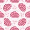 Pink Geometric Seashells Repeating Seamless Pattern Background