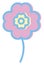 Pink gerber flower, icon