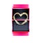 Pink gift box with jewelry heart