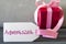 Pink Gift, Label, Adventszeit Means Advent Season