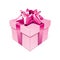 Pink gift with pink bow