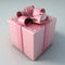 pink gift on a white background