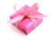 Pink gift wrapped present