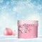 Pink giftbox, christmas motive