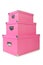 Pink giftboxes on white