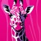 Pink Giraffe: Crisp Neo-pop Illustration With Vibrant Colors