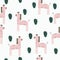 Pink Giraffes seamless pattern