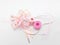 Pink Girly Shiny Artistic Ribbon Symbol for Anniversary and Valentine Gift in White  Background 09