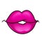 Pink glamorous lipstick lips cartoon