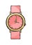 Pink Glamorous Women Watch Isolated Illustration