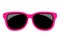 Pink glamour sunglasses icon