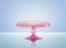 Pink glass cake stand