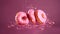 Pink glazed donuts in motion. High resolution.