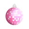 Pink Glitter Party Ball New Year Disco Party illustration isolated Clipart