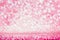 Pink glittery party bokeh background